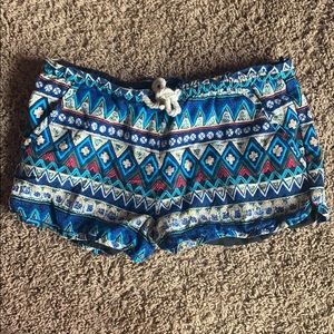 Mutli-color blue shorts